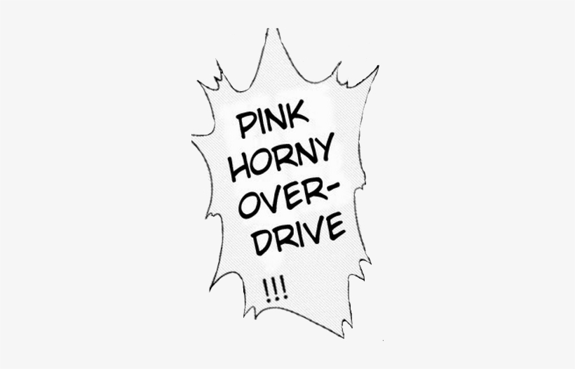Pink Horny Over Drive Text Black And White Font - Jojo's Bizarre Adventure Text, transparent png