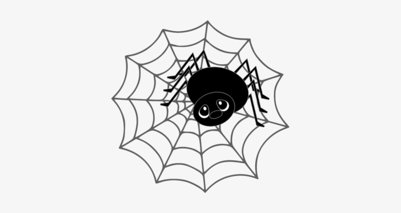 Spider In Web Freebie - Cute Spider In Web, transparent png