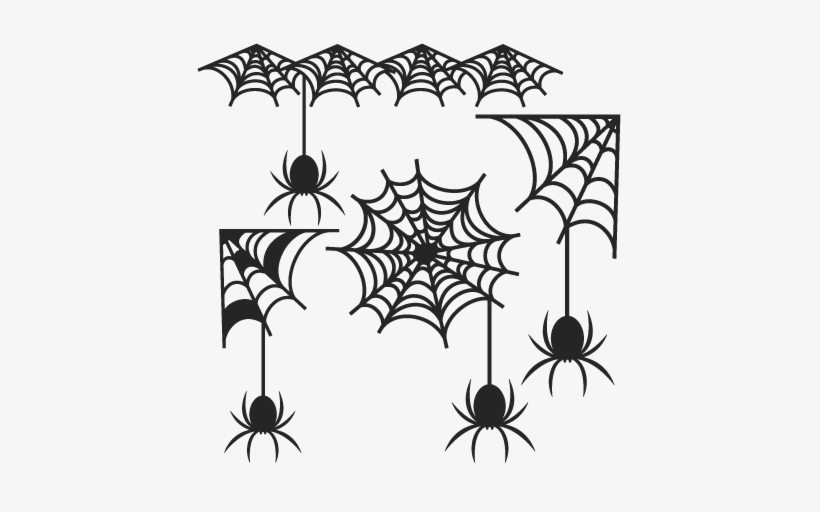 Spiderweb Set Svg Scrapbook Cut File Cute Clipart Files Spider From