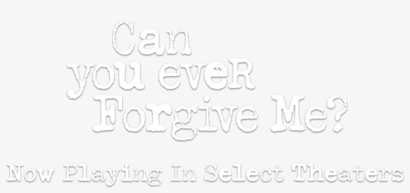 Can You Ever Forgive Me Logo, transparent png