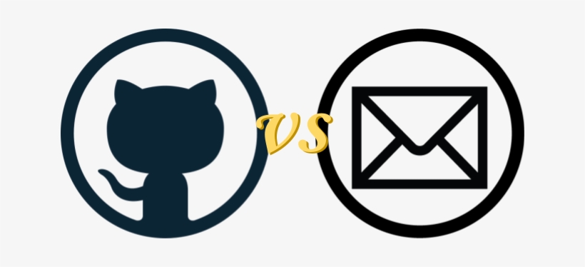 Github Vs Email - Gmail Logo Black And White, transparent png