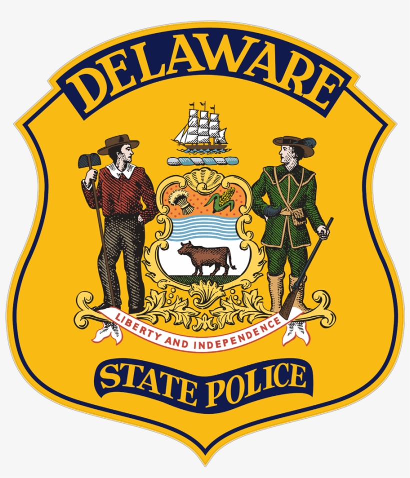 Image Of The Delaware Delaware State Police Badge - Delaware State Trooper Logo, transparent png