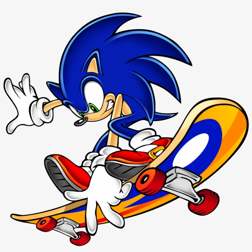 Sonic Adventure 12 - Sonic The Hedgehog Skateboard, transparent png