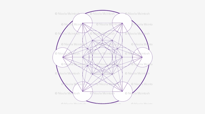 Purple Metatrons Cube 40cms Diameter - Metatron's Cube, transparent png