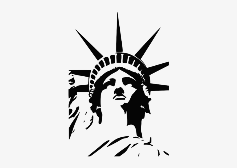 Statue Of Silhouette Clip Art - Statue Of Liberty Face Silhouette, transparent png
