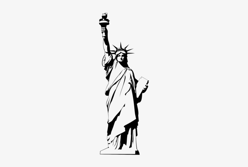 Free Png Statue Of Liberty Png Images Transparent - Statue Of Liberty Clipart Black And White, transparent png