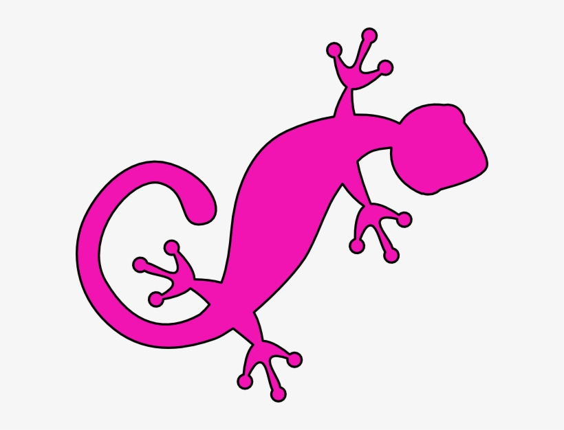 Gecko Clipart - Pink Gecko Clip Art, transparent png