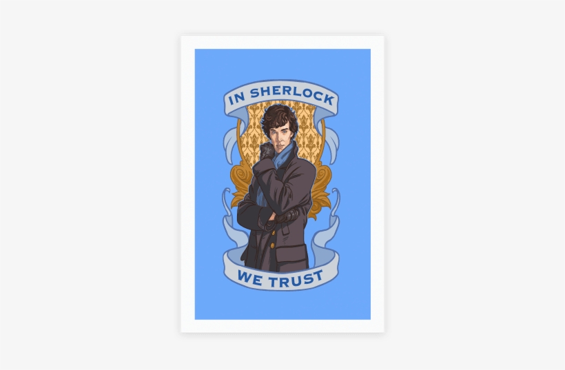 In Sherlock We Trust Poster - Cartoon, transparent png