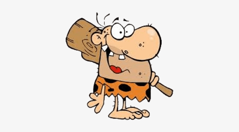 Caveman Holding A Club - Cartoon Stone Age People, transparent png