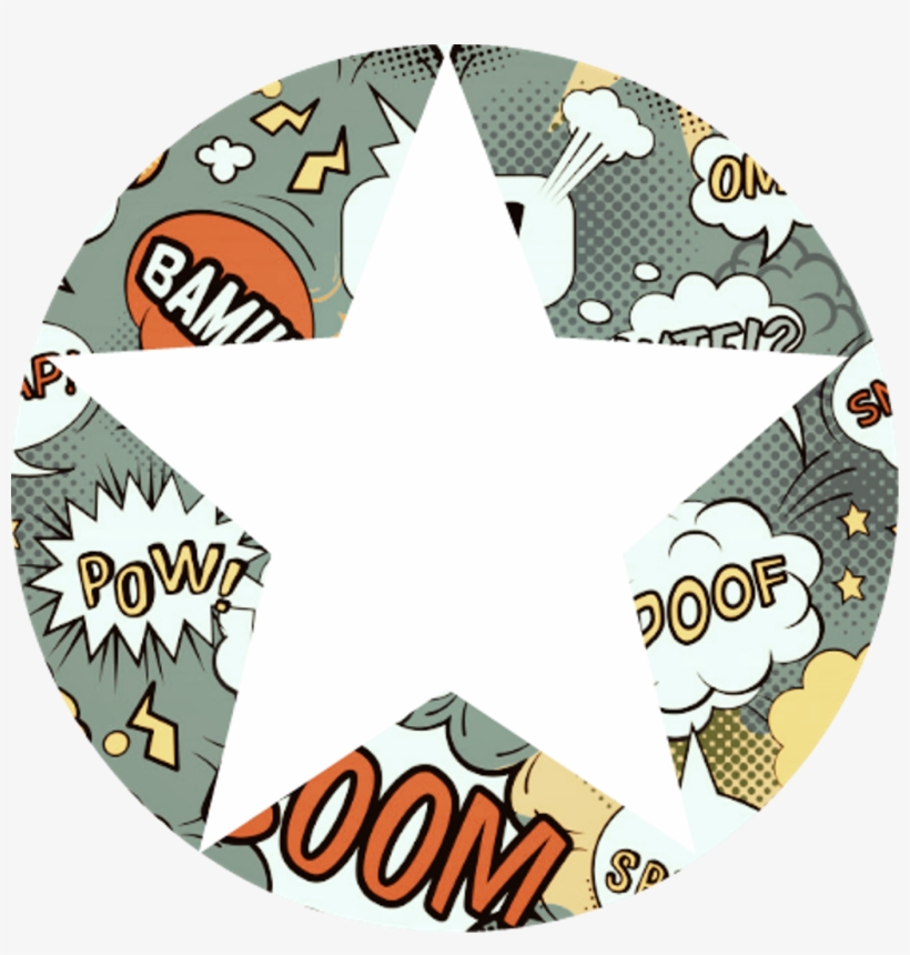 Background Round Circle Star Comic Wlka - Words & Sounds, transparent png