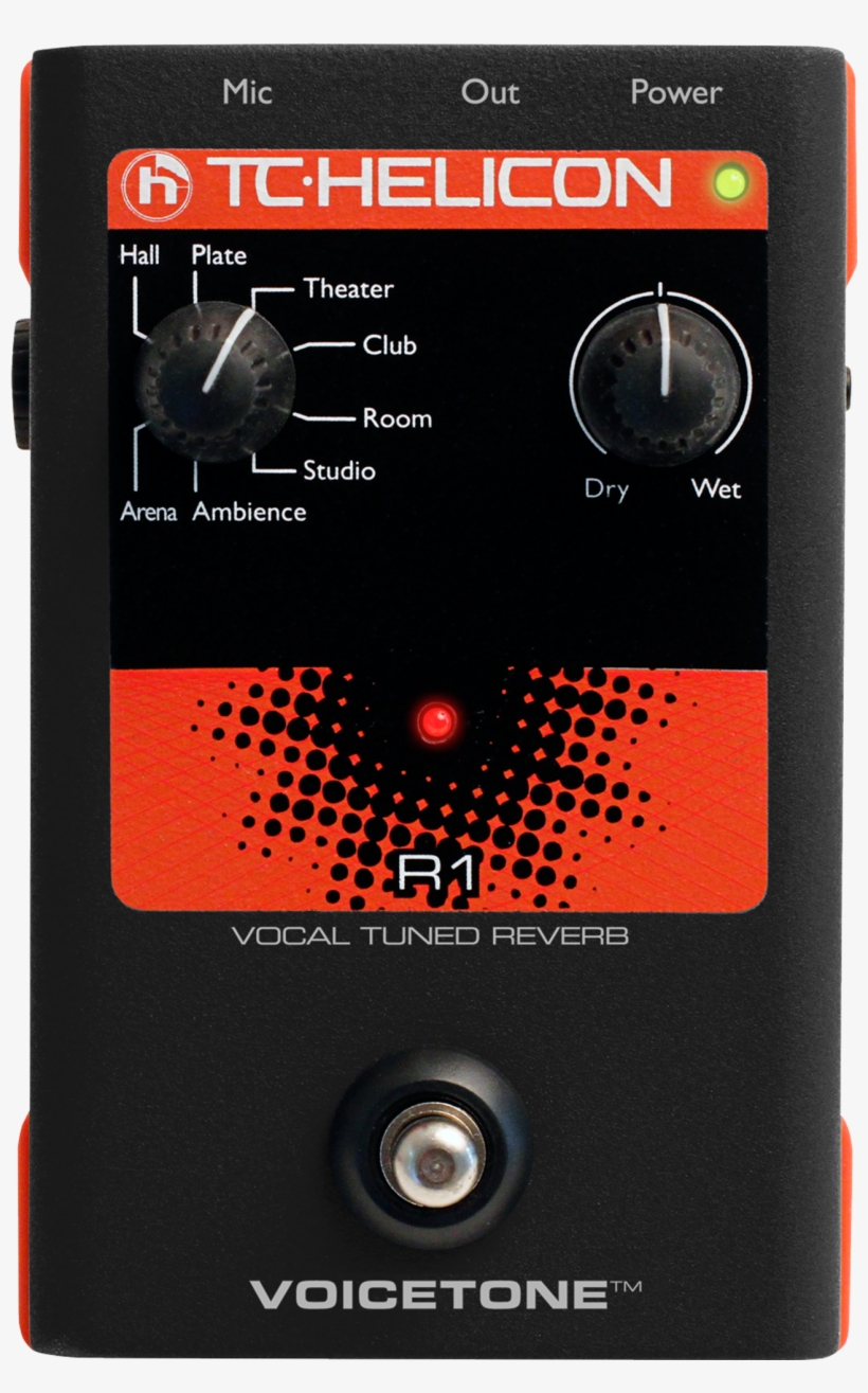 Tc Helicon Voicetone R1 - Tc Helicon Voicetone R1 Vocal Tuned Reverb Pedal, transparent png