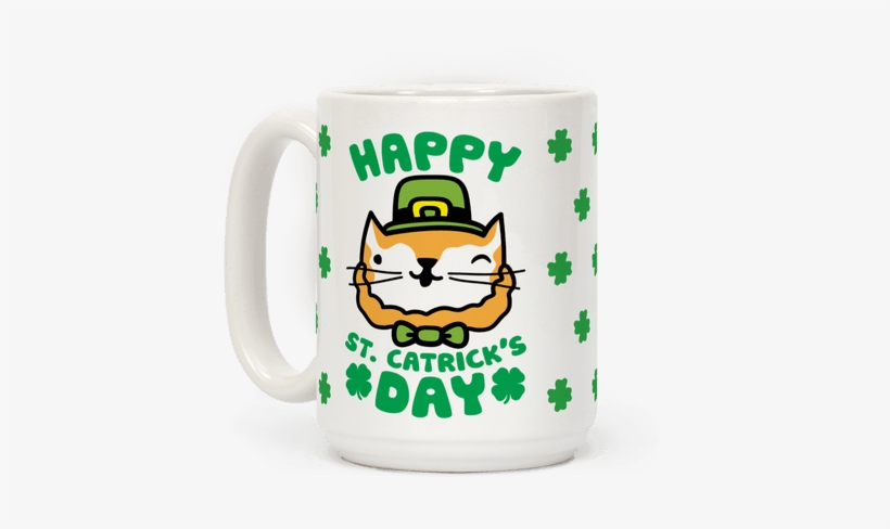 Show Off Your Love Of Adorably Cute Cats And The Drunkest - Happy St Catricks Day Mug Tshirt, transparent png