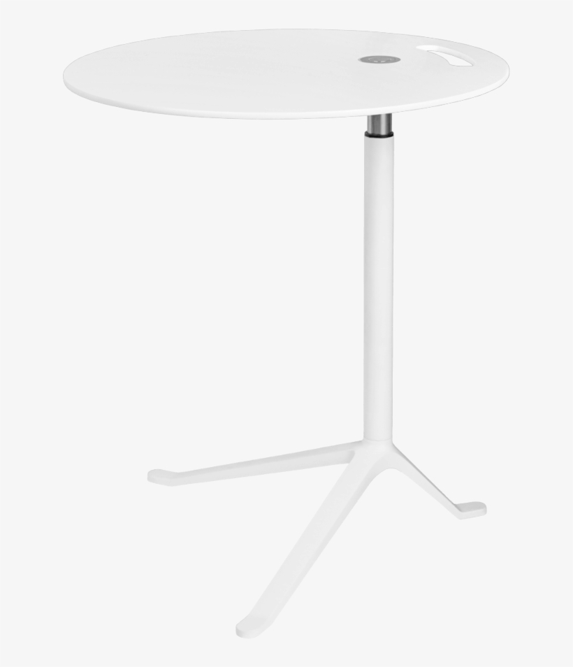 Ks11, Height Adjustable Table, Ø 45 Cm, White Base - Design, transparent png