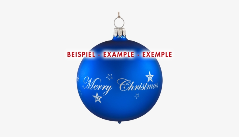 Glass Bauble Matte Blue, Inscription Possible - One Perfect Christmas (short Story), transparent png