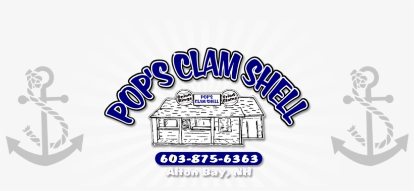 Pop's Clam Shell - Cafepress Navy Blue Nautical Boat Anchor Illustrati, transparent png
