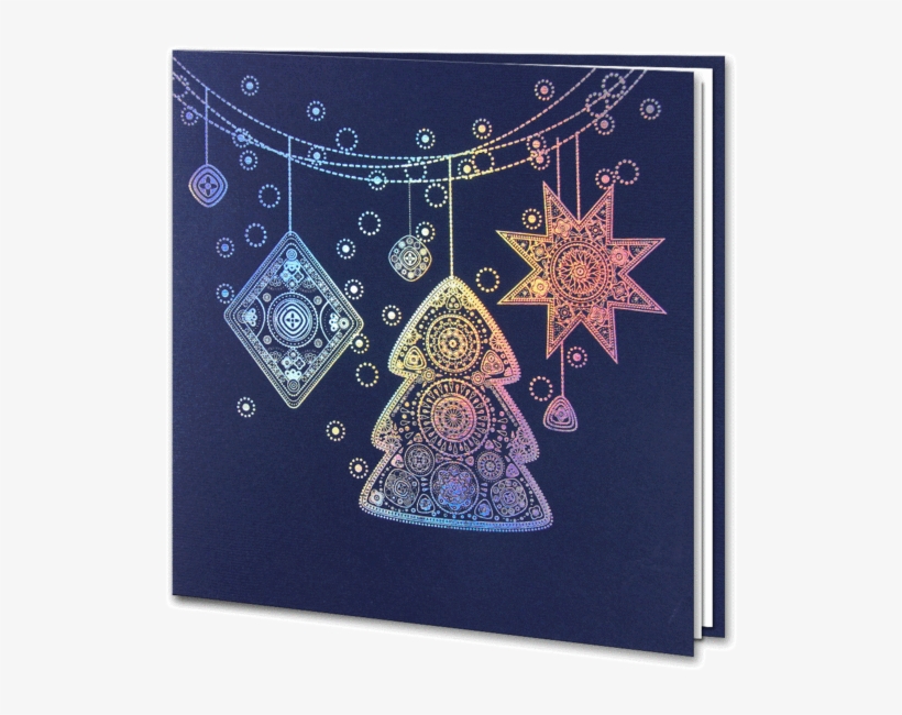 Holographic Foil Navy Blue Christmas Decorations - Christmas Day, transparent png