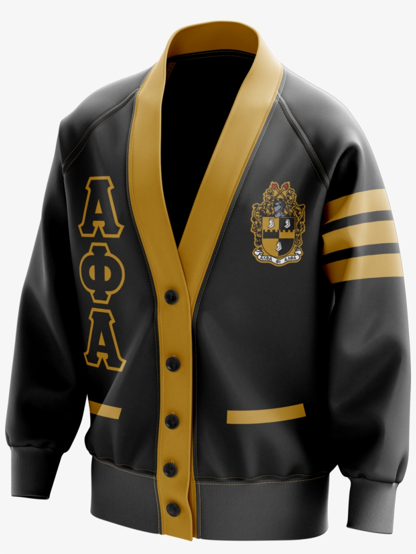Alpha Phi Alpha Striped Cardigan, transparent png
