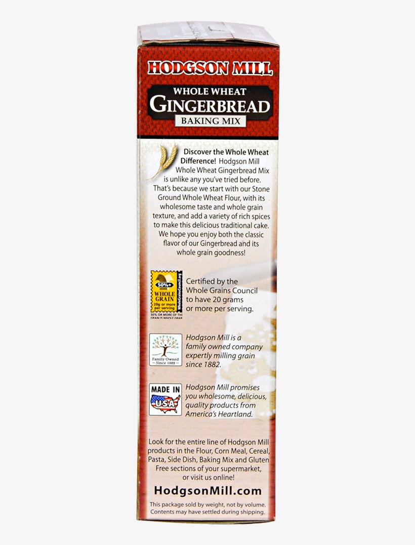 Whole Wheat Gingerbread Mix - Hodgson Mill Whole Wheat Gingerbread Mix, transparent png