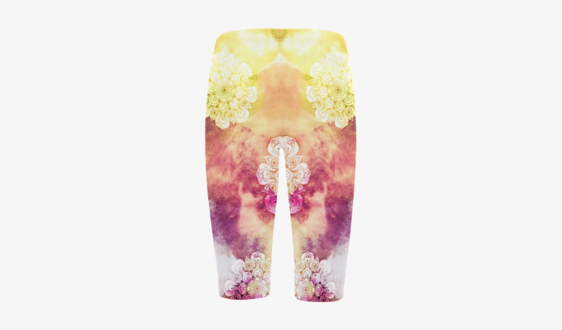 Watercolor Lotus Mandala Pattern - Leggings, transparent png