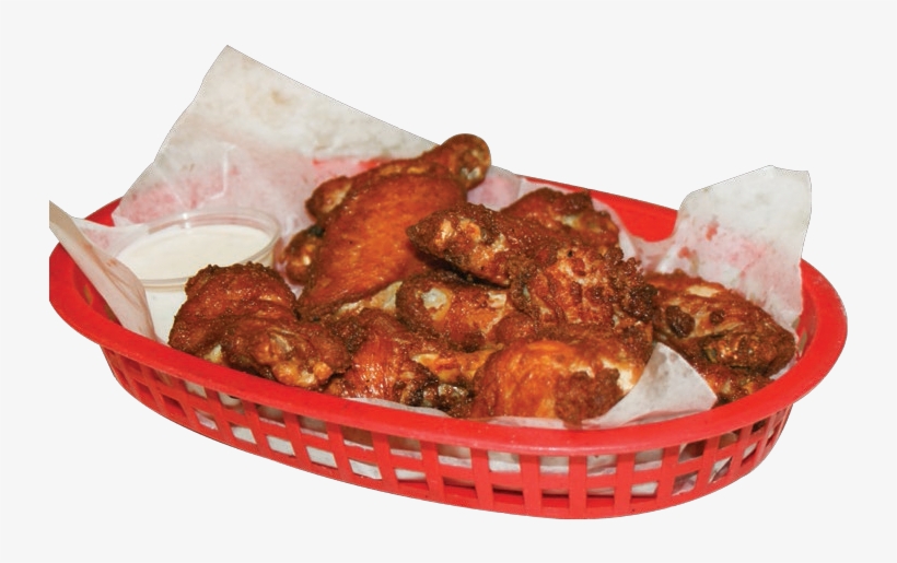 A Serving Of Boneless Buffalo Wings With A Side Of - Barbecue Chicken, transparent png