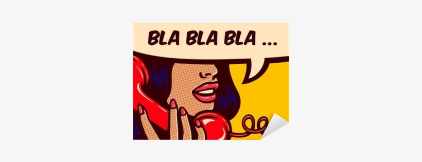 Pop Art Style Comic Book Panel With Girl Talking Nonsense - Pop Art Comic Table Book, transparent png