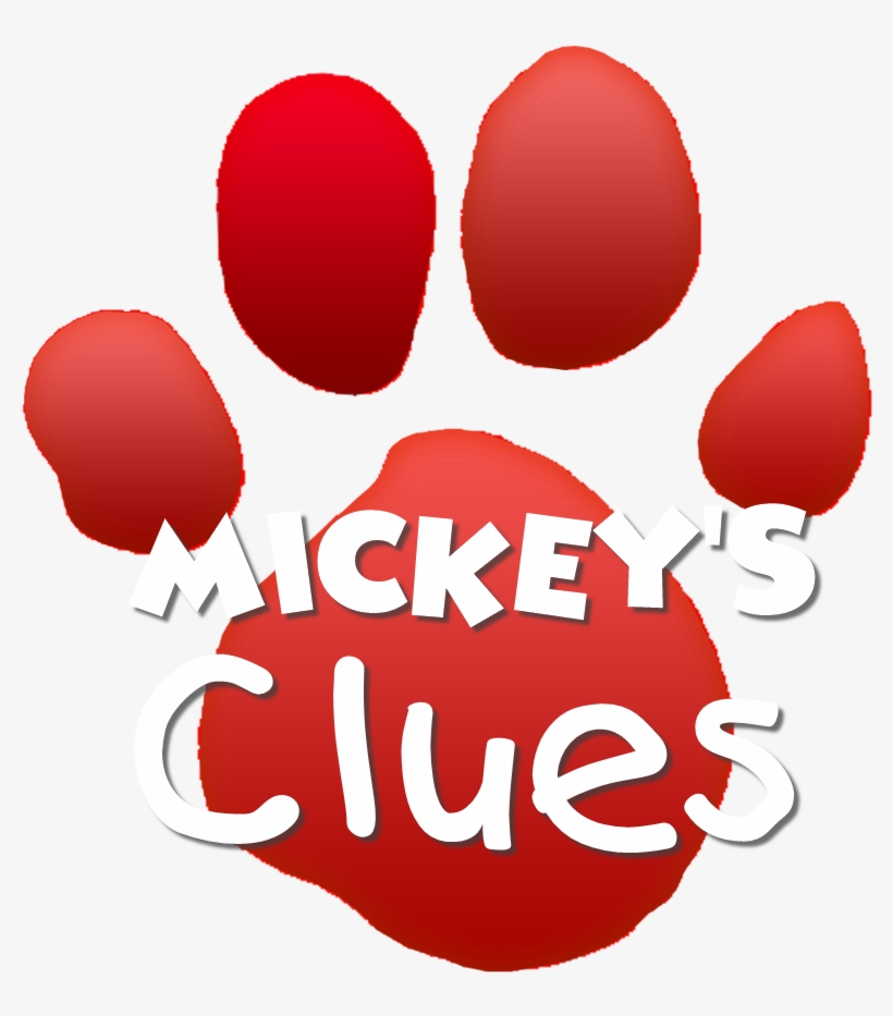 Mickeys Clues Logo Updated Blues Clues And Mickeys - Blue's Clues Light Blue Paw Print, transparent png
