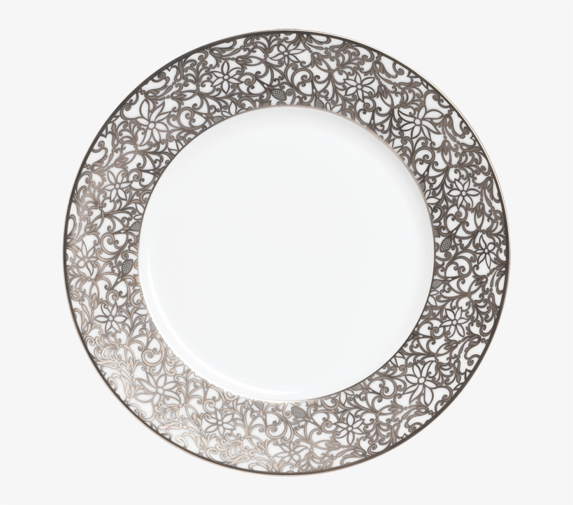 Salamanque Platinum White American Dinner Plate White, transparent png