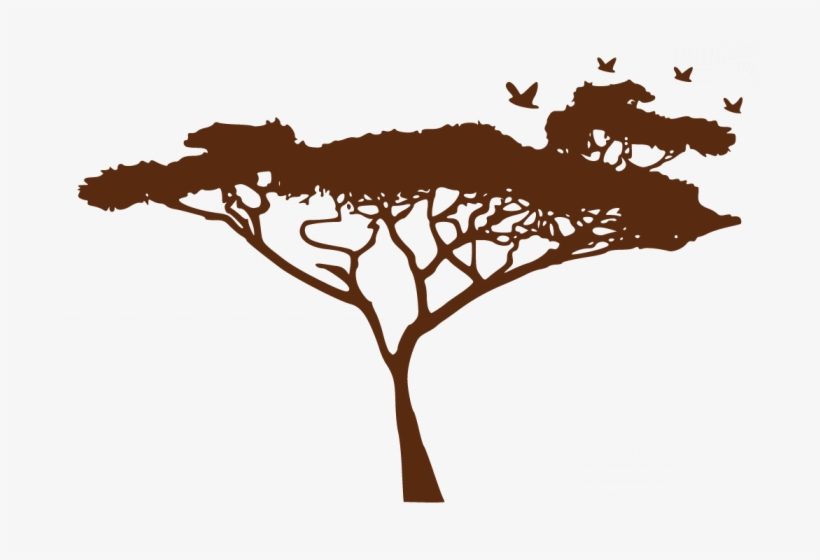 Africa Tree Silhouette - Le Léopard Chasse La Nuit [book], transparent png