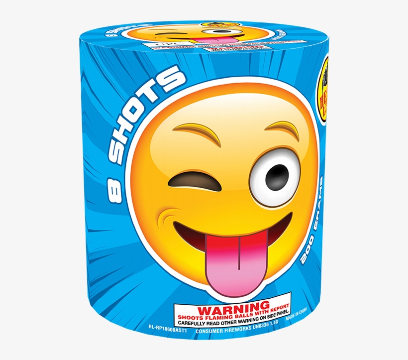 Emoji Wink - Sky King Fireworks, transparent png