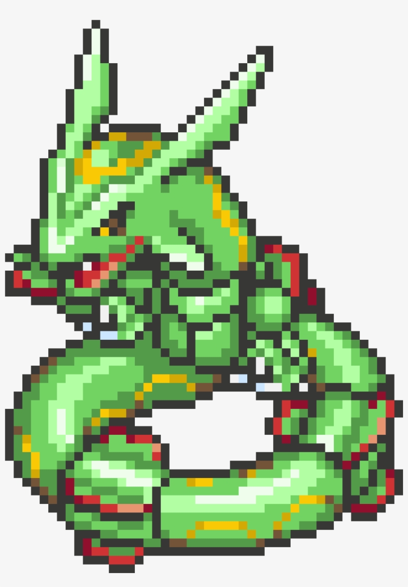 Rayquaza - Pixel Art Pokemon Rayquaza, transparent png