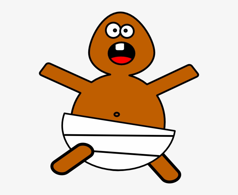 Excited African -american Baby In White Diaper Svg, transparent png