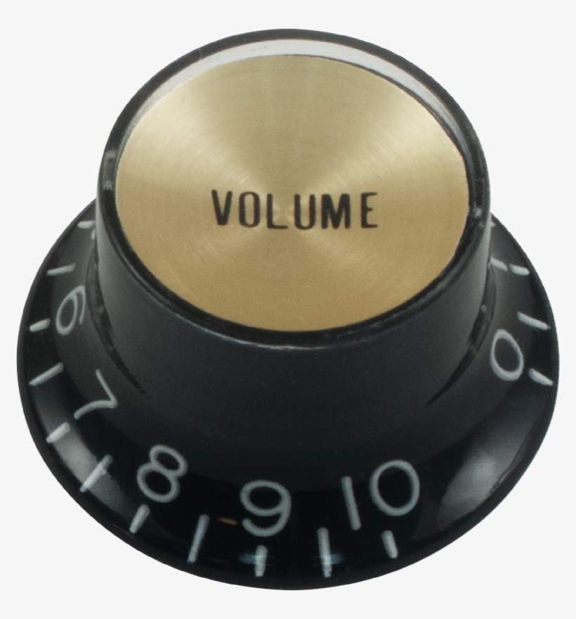 Top Hat, Black With Gold Cap, Gibson Style Image - 2 Tophat Tone Knobs Black W/gold Fir Split Shaft Pots, transparent png