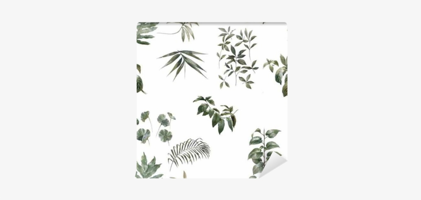 Watercolor Illustration Of Leaf, Seamless Pattern On - Watercolor Painting, transparent png
