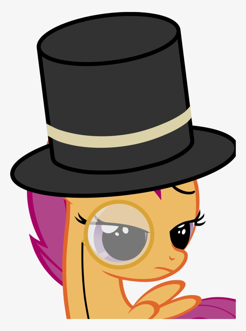 Xn-d, Edit, Hat, Monocle, Pony, Safe, Scootaloo, Simple - Comics, transparent png