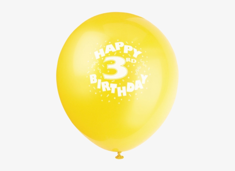 Happy 3rd Birthday Printed Balloons - Happy 12 Birthday Boy, transparent png