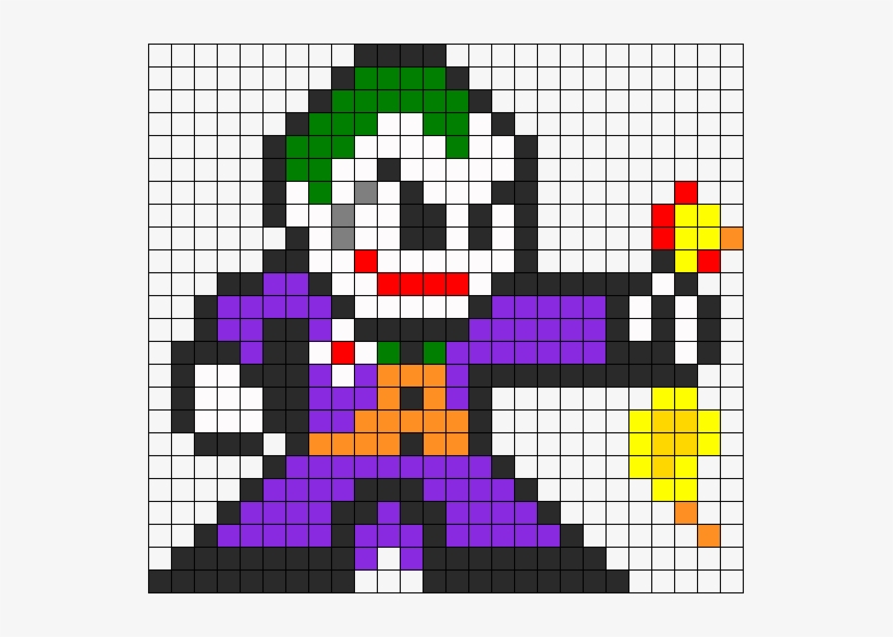 Joker With Rubber Chicken Perler Bead Pattern Perler - Perler Beads Joker Patterns, transparent png