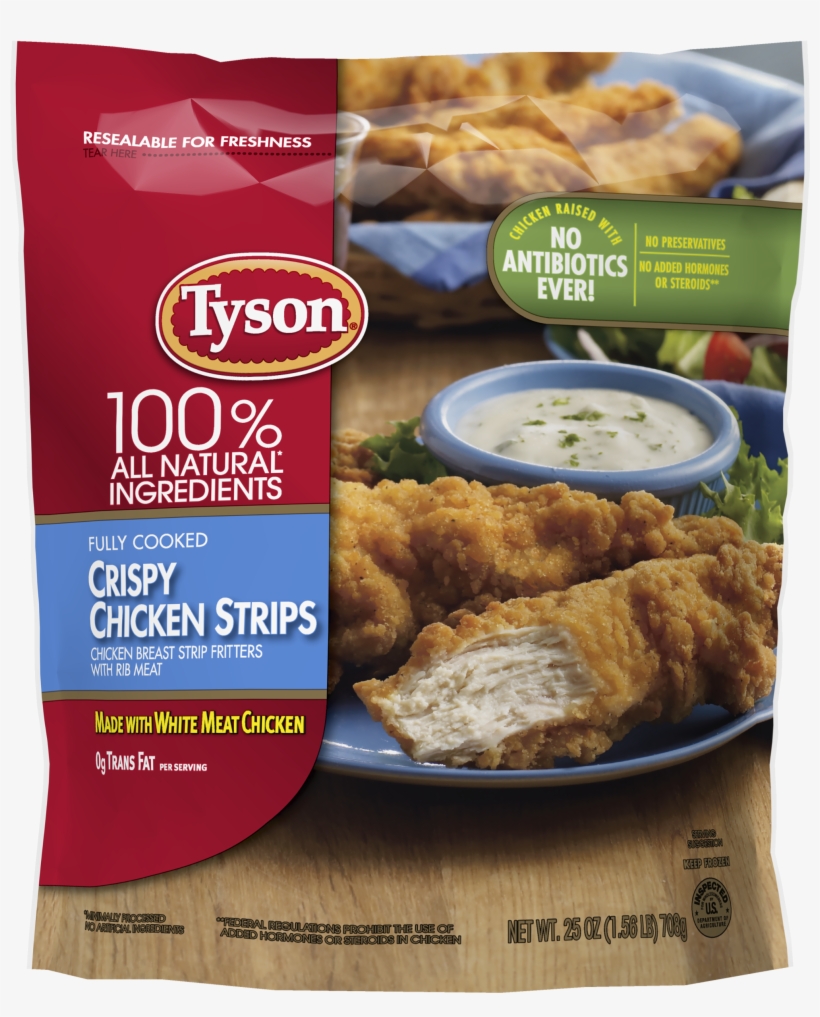 Tyson® Fully Cooked Crispy Frozen Chicken Strips, 25 - Tyson Crispy Chicken Strips, transparent png