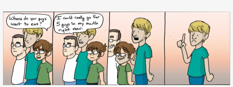 Five Guys - Cartoon, transparent png