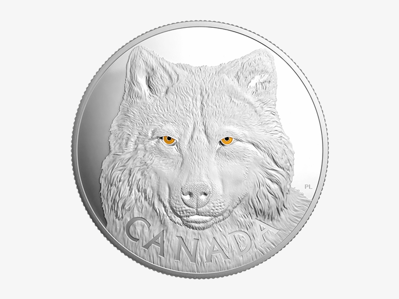 Pure Silver One-kilogram Coin In The Eyes Of The Timber - Canada Wolf Coin, transparent png