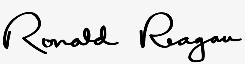 Open - Firma De Ronald Reagan, transparent png