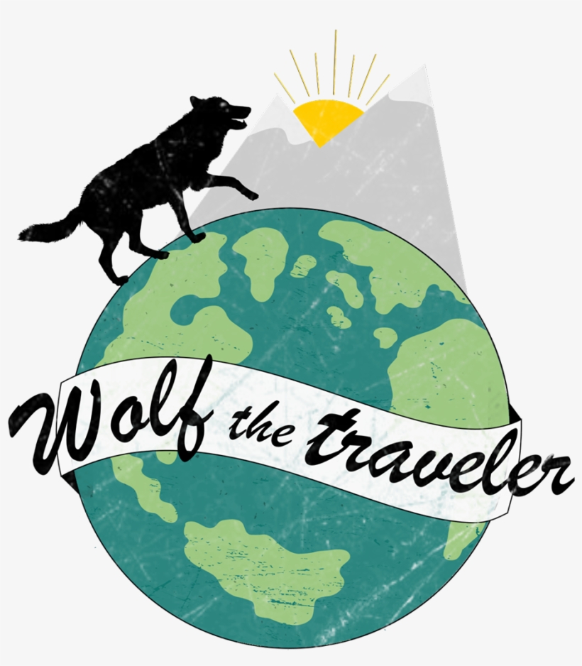 Wolf The Traveler - Art Print: Pashabo's Vintage Earth Day Poster. Cartoon, transparent png