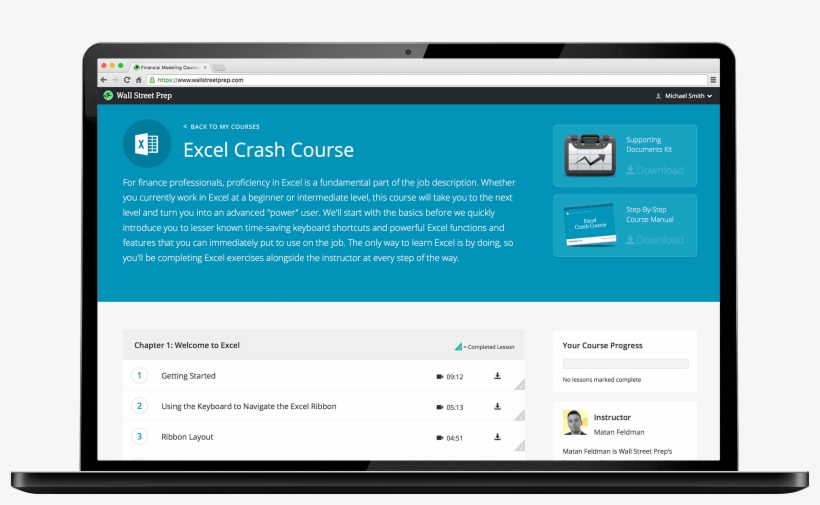 Wall Street Prep Excel Crash Course Exam, transparent png