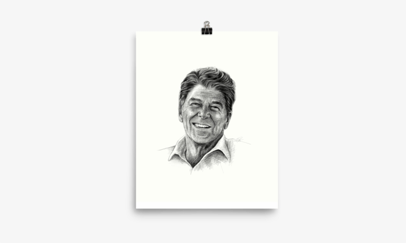 Ronald Reagan Poster - Sketch, transparent png