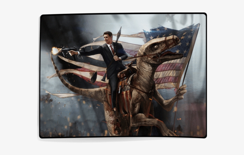 Ronald Reagan - Velociraptor - Blanket - 4th Of July Badass, transparent png
