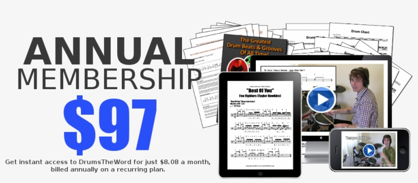 “the Crunge” Drum Beat Free Video Drum Lesson - Online Advertising, transparent png