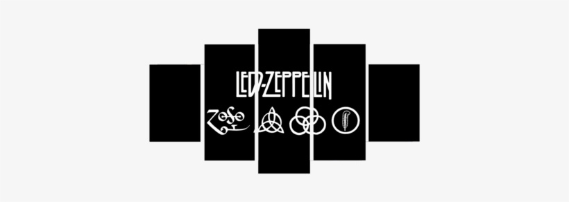 Image Is Loading Led Zeppelin Music Band 5 Pieces Canvas - Led Zepplin Logo Png, transparent png