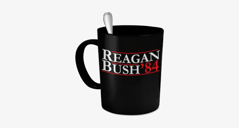 Reagan Bush '84 Black Mug - Ate Some Pie Mug - Black 11oz Quality Ceramic - Math, transparent png