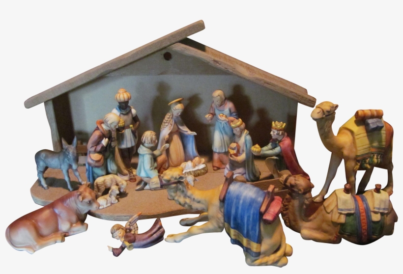 Goebel Hummel 15pc Figurine Christmas Nativity Set - Christmas Day, transparent png