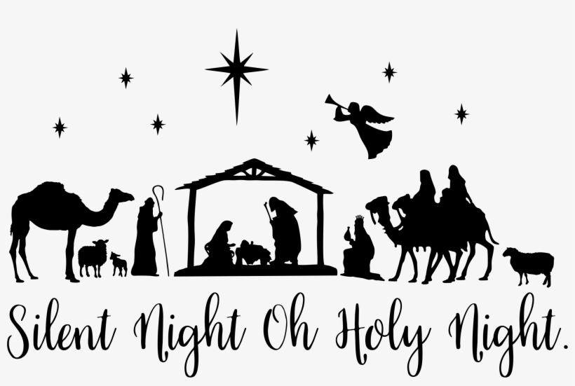 December Bible Reading Plan - Transparent Nativity Scene Silhouette, transparent png