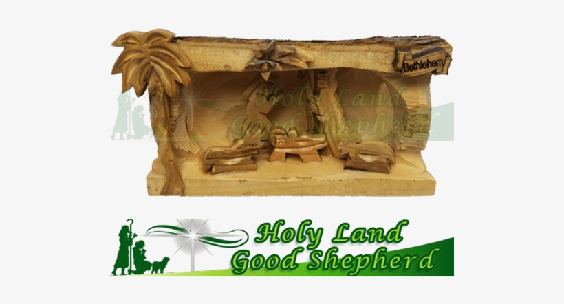 Olive Wood Handicrafts Holy Land Good Shepherd Nativity - Mother Of Pearl The Holy Land, transparent png